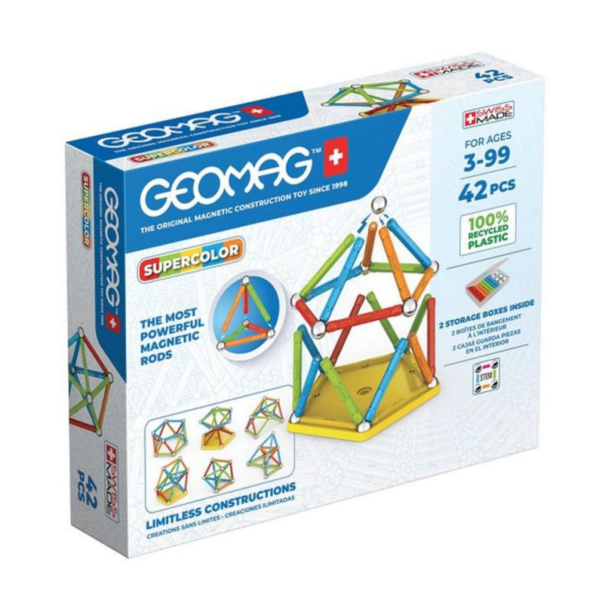 Geomag Geomag Super Color Recycled 42 pieces multicolores