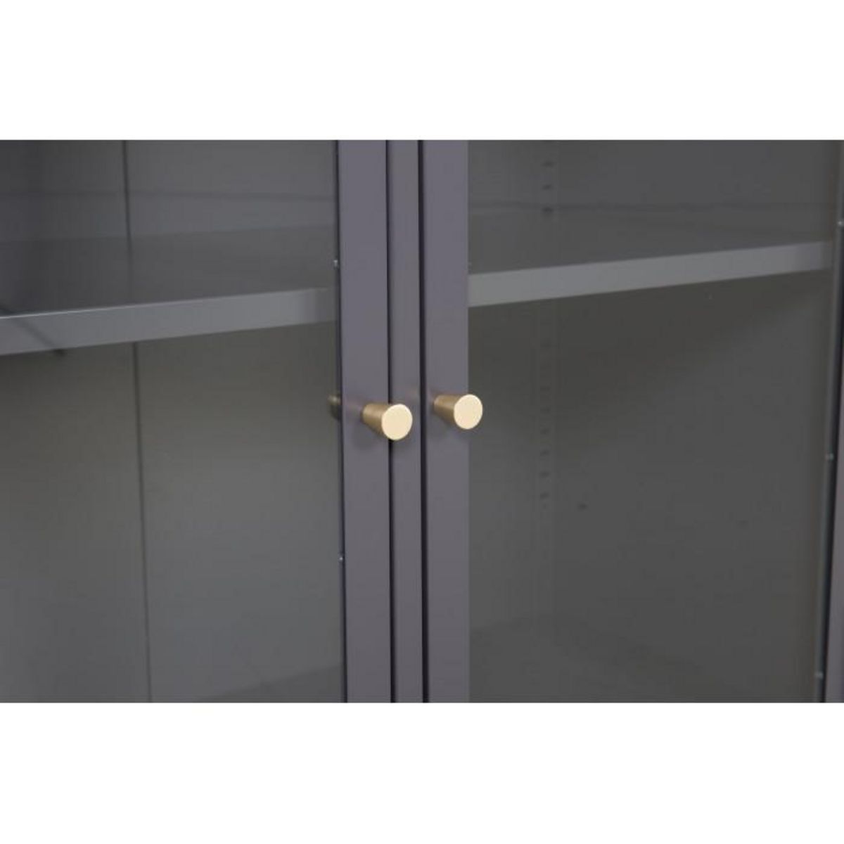 Paris Prix Vitrine 2 Portes  Bakal  85cm Gris Clair