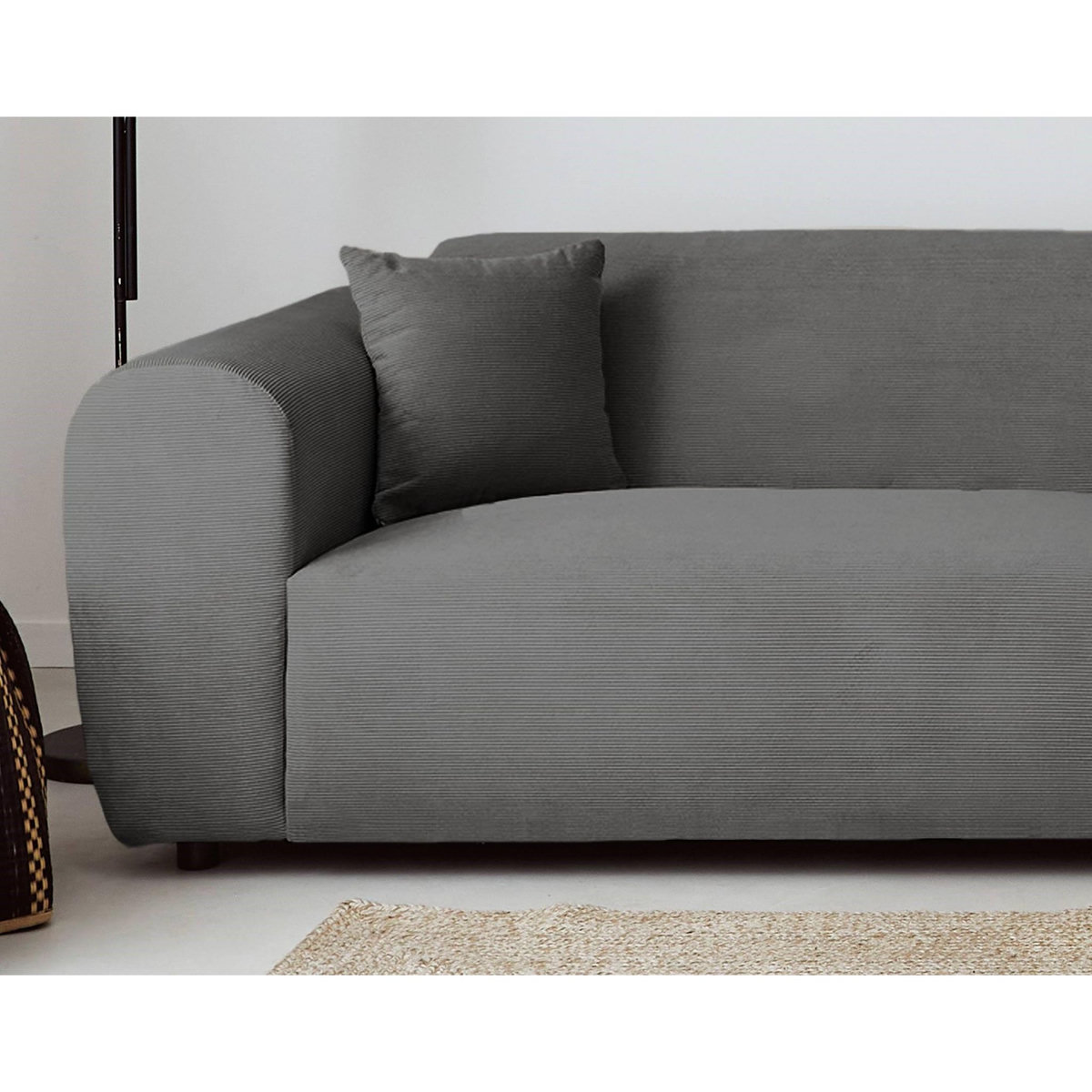 LISA DESIGN Aumance - canapé d'angle droit 4 places - en velours côtelé