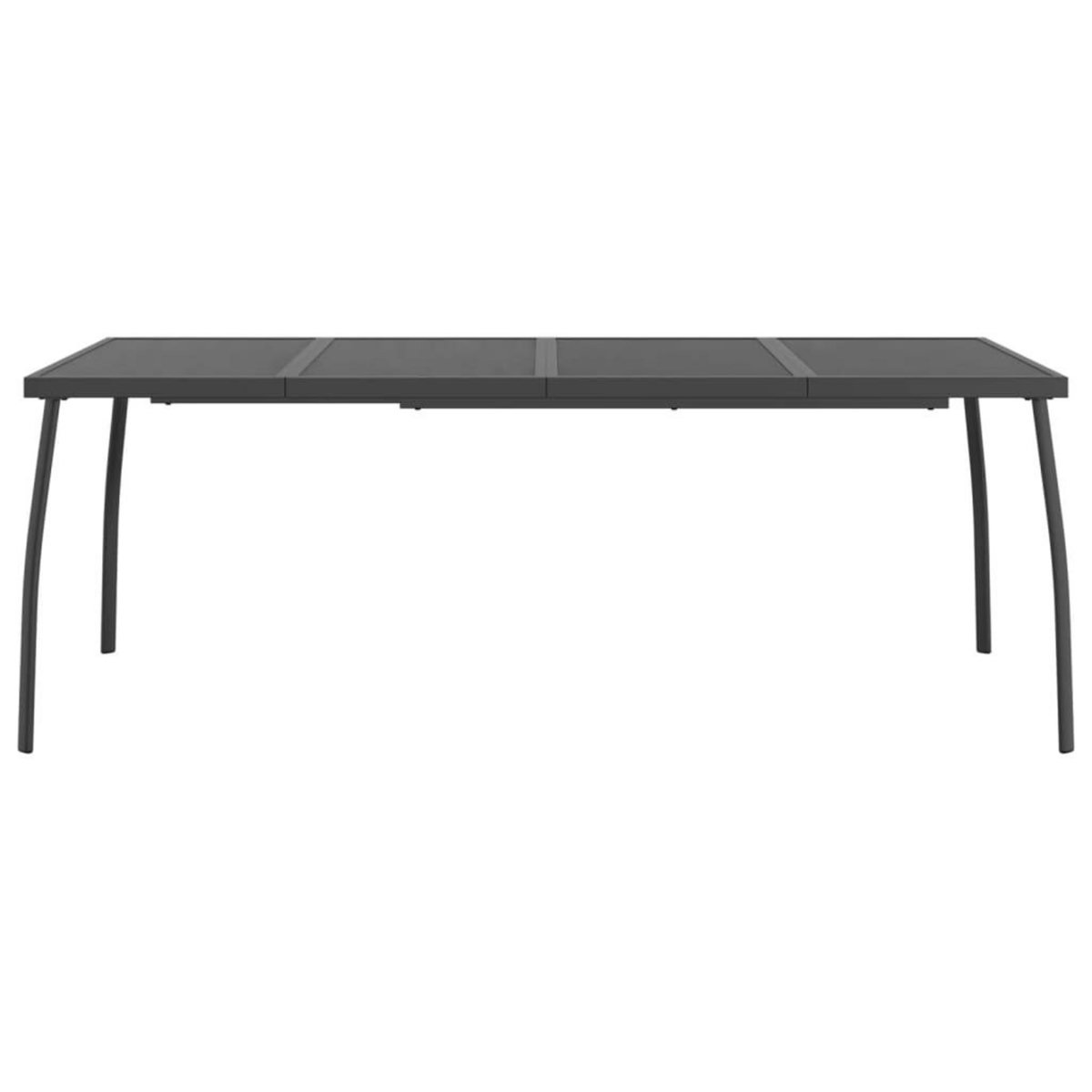 VIDAXL Table de jardin anthracite 200x100x72 cm Treillis d'acier