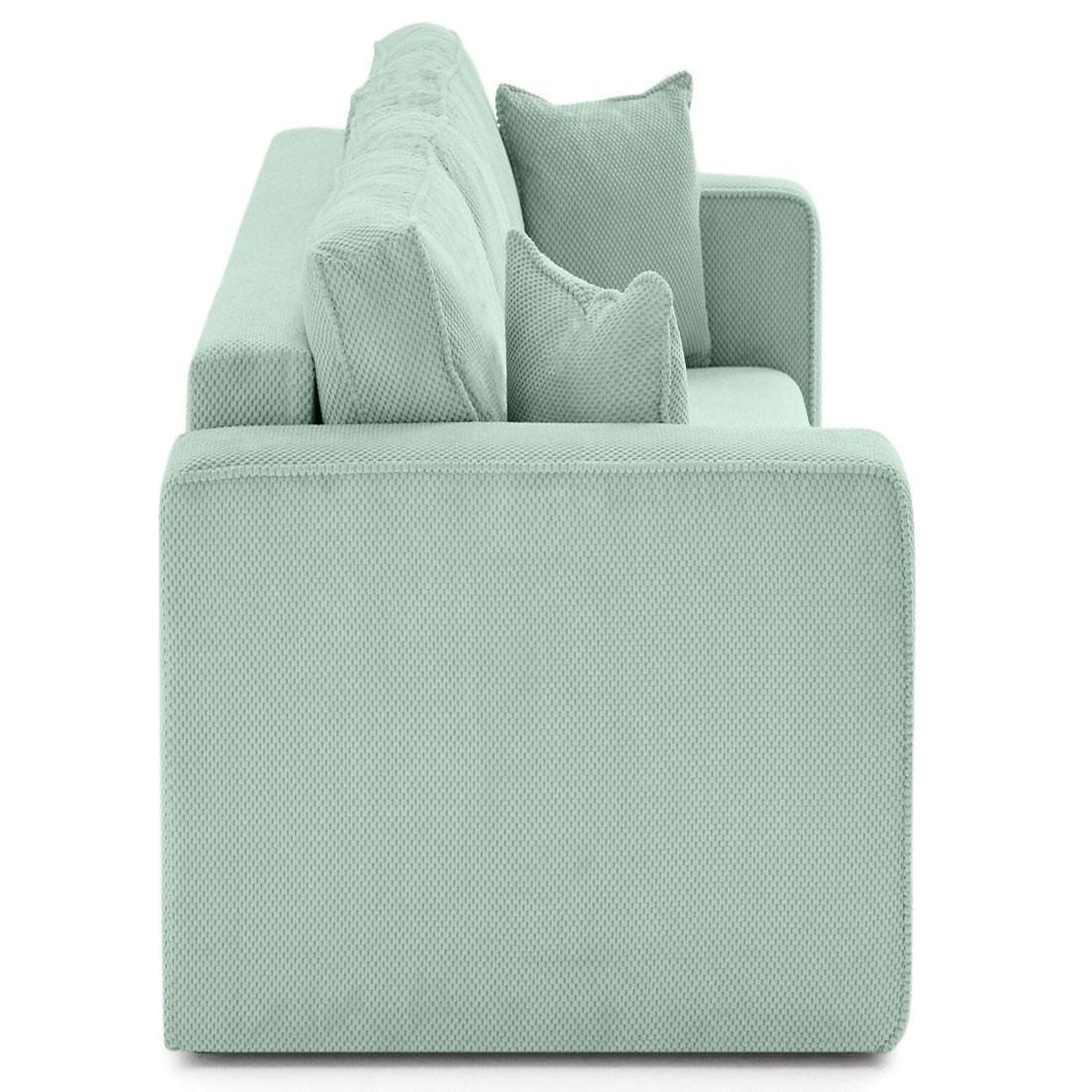 Voir la diapositive 5 : BEST MOBILIER Topaze - canapé droit 3 places convertible avec coffre en velours texturé