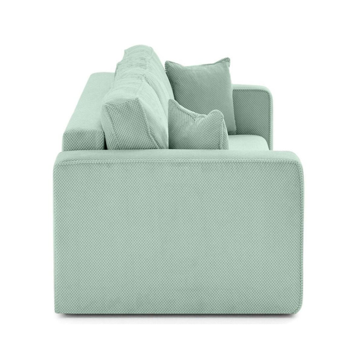 BEST MOBILIER Topaze - canapé droit 3 places convertible avec coffre en velours texturé