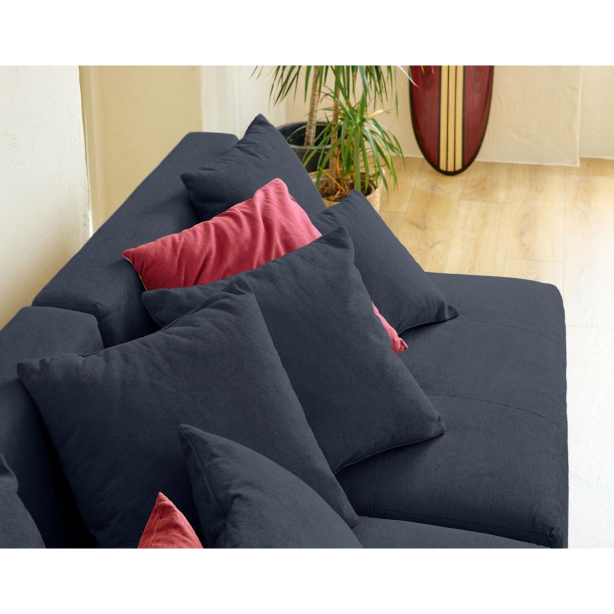 LISA DESIGN Amalfi - canapé modulable d'angle réversible - 4 places - en tissu