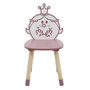 Voir la diapositive 2 : Paris Prix Chaise Enfant  Madame Princesse  57cm Rose