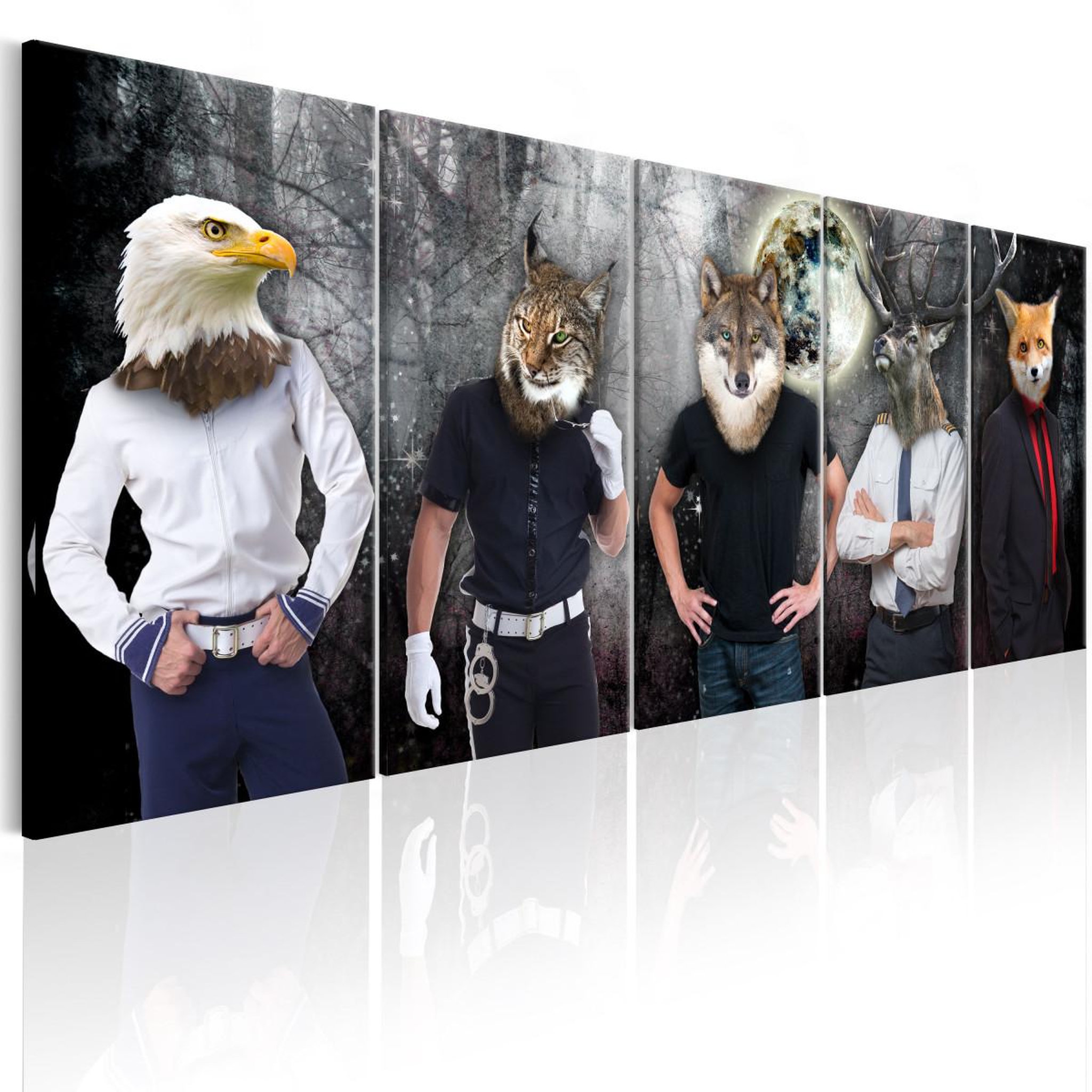 Voir la diapositive 1 : Paris Prix Tableau imprimé  animal faces