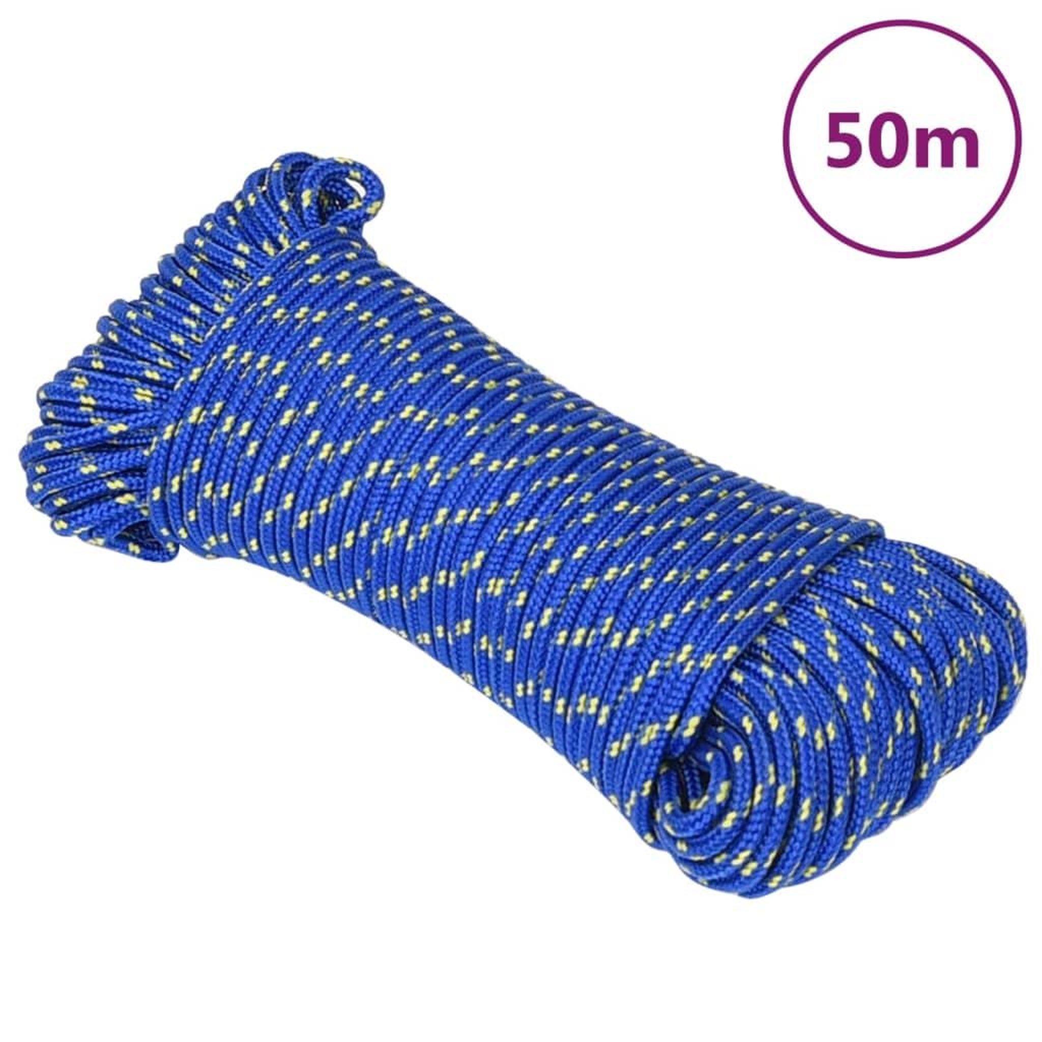 Voir la diapositive 1 : VIDAXL Corde de bateau Bleu 3 mm 50 m Polypropylene