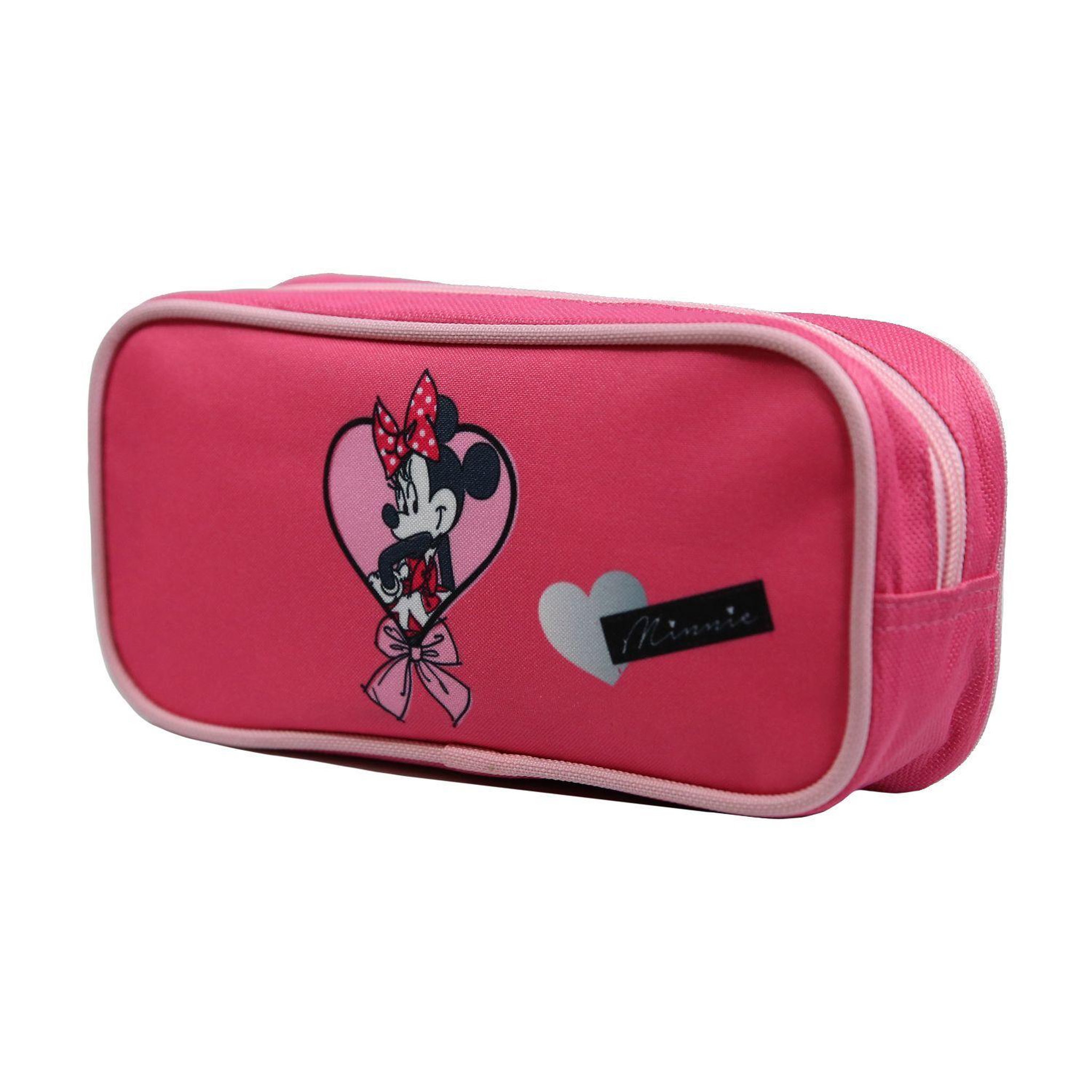 Voir la diapositive 2 : Bagtrotter Trousse scolaire rectangulaire Disney Minnie Coeur Rose Bagtrotter