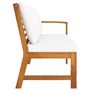 Voir la diapositive 3 : VIDAXL Banc de jardin 114,5 cm avec coussin creme Bois solide d'acacia