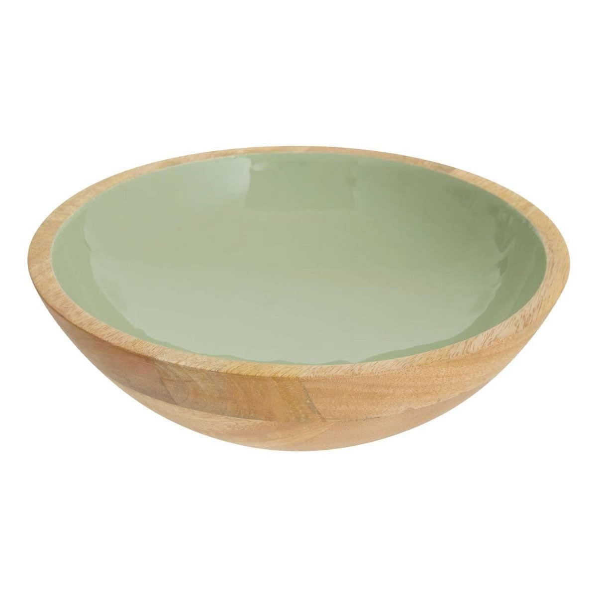 SECRET DE GOURMET Saladier en Bois  Inaya  25cm Vert