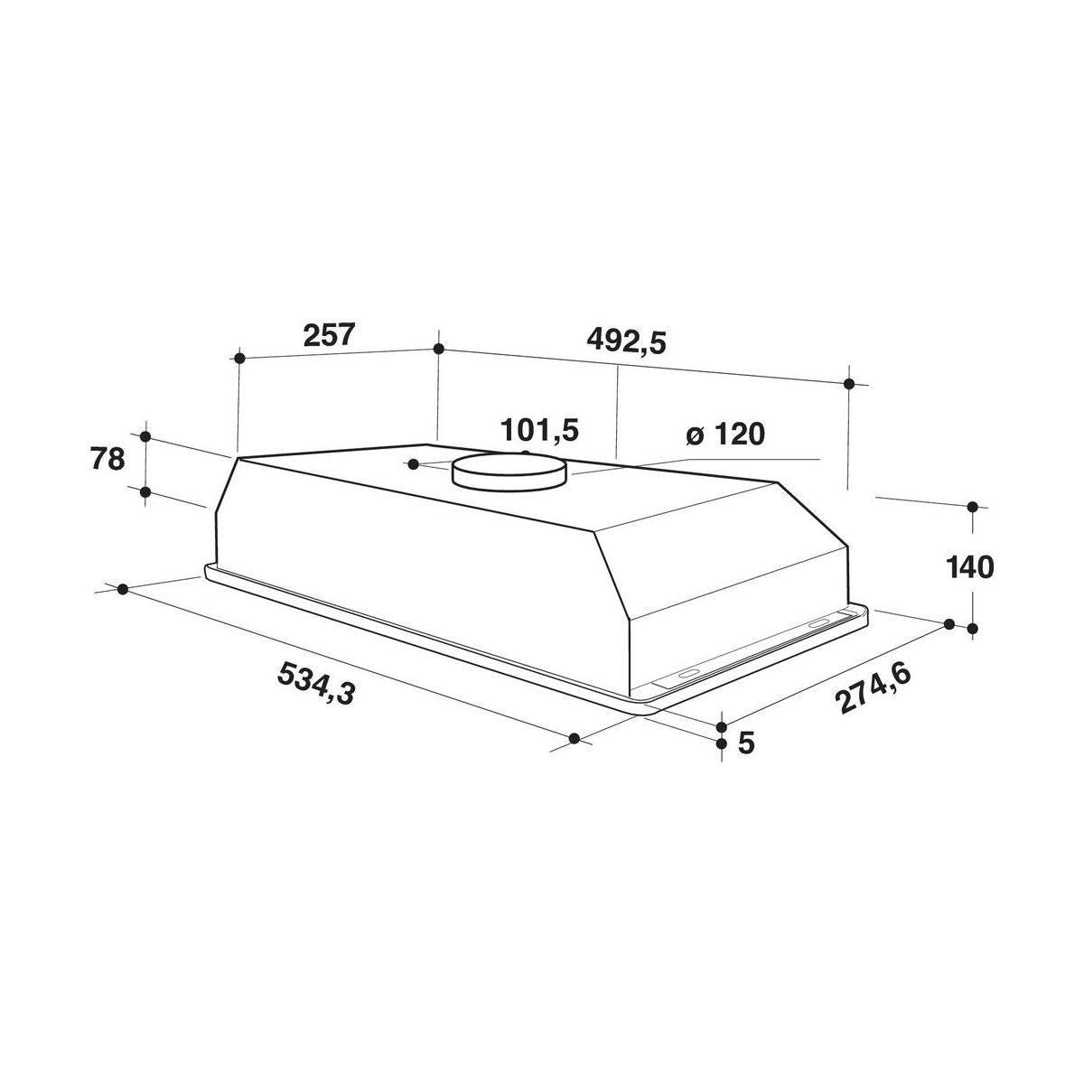 Whirlpool Hotte encastrable WCT64FLSX