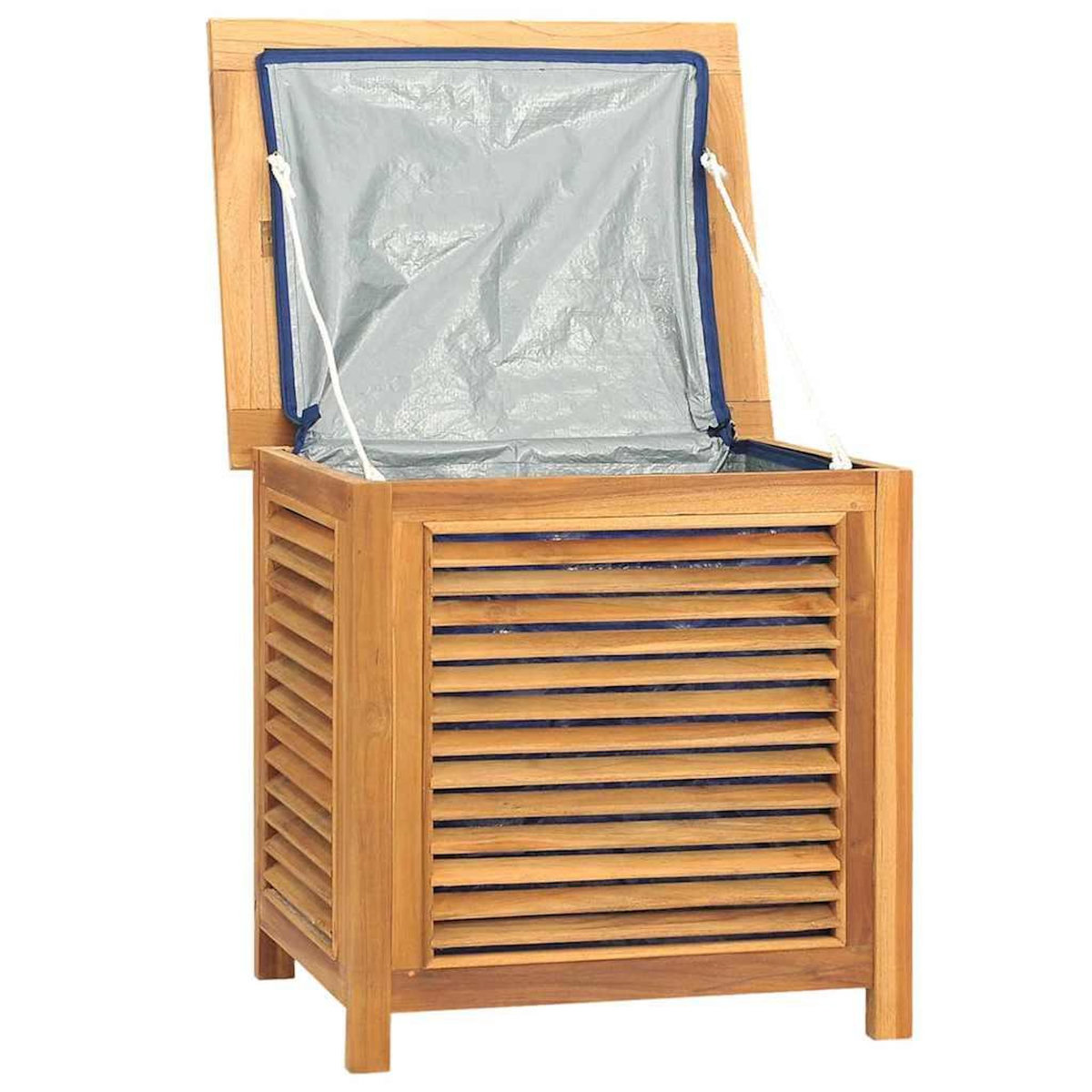 VIDAXL Boîte de rangement de jardin et sac 60x50x58cm bois massif teck