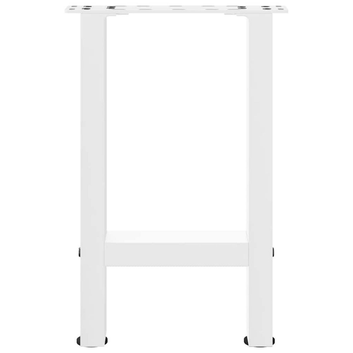 VIDAXL Pieds de table basse blanc 2 pcs 28x(42-43) cm acier