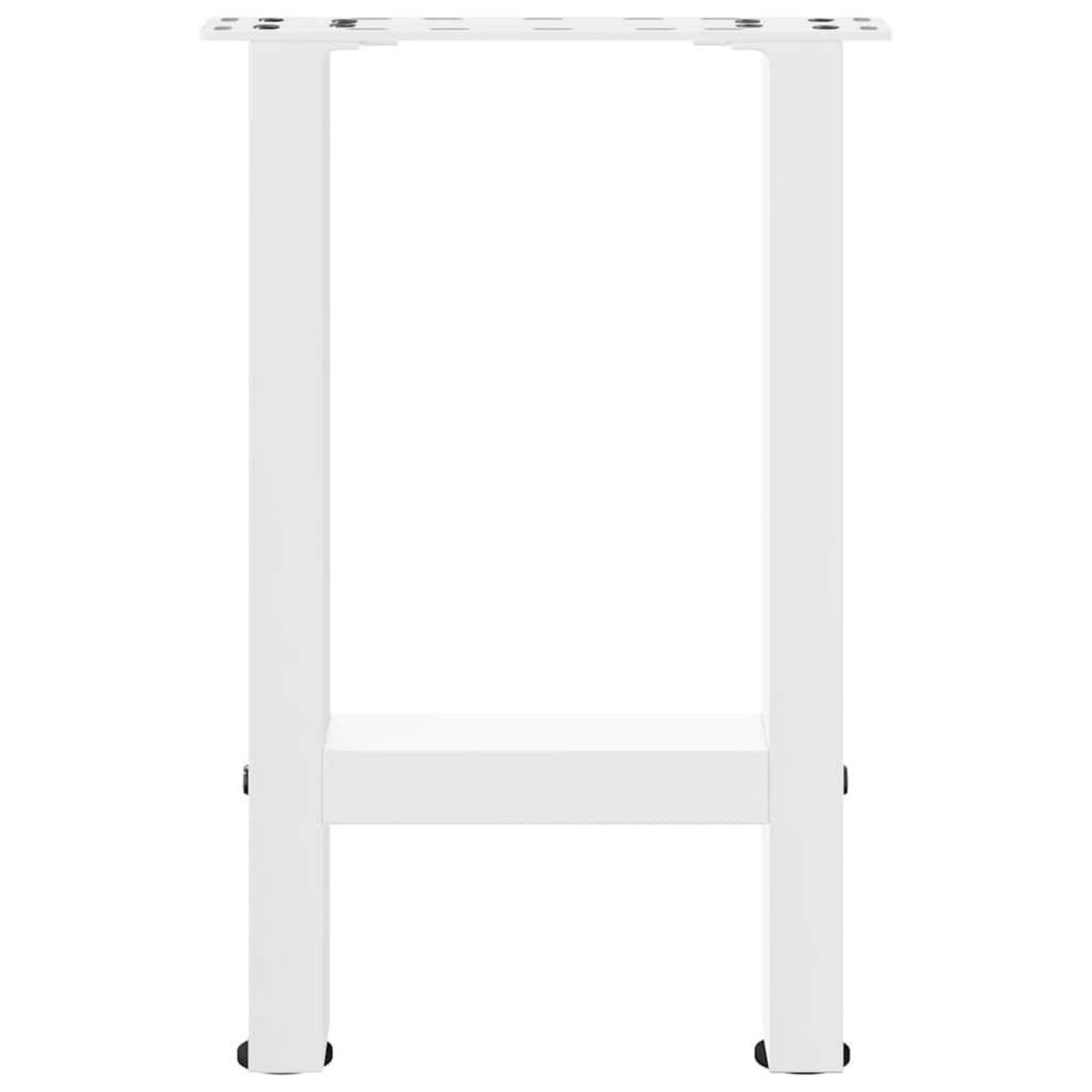 VIDAXL Pieds de table basse blanc 2 pcs 28x(42-43) cm acier