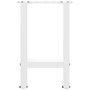 Voir la diapositive 5 : VIDAXL Pieds de table basse blanc 2 pcs 28x(42-43) cm acier