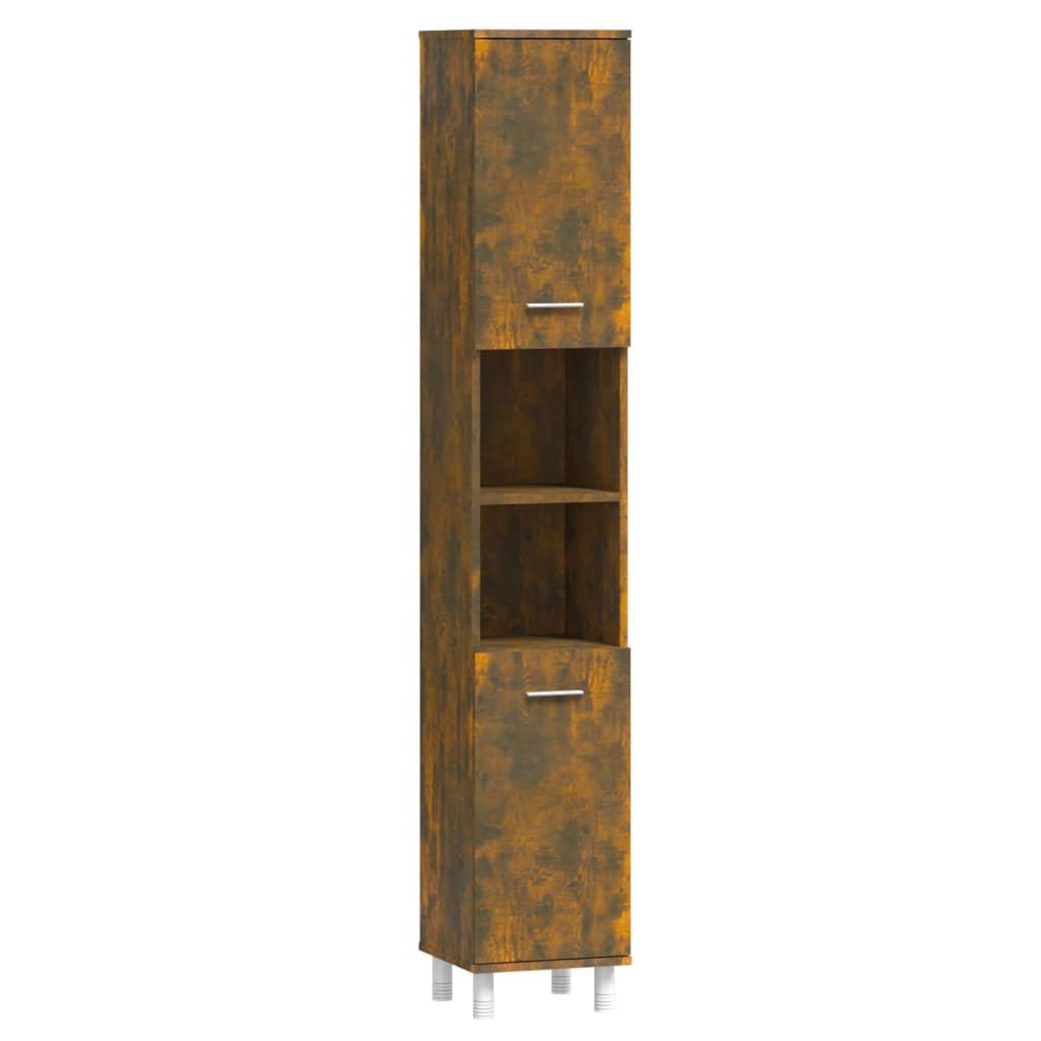 Voir la diapositive 2 : VIDAXL Armoire de bain Chene fume 30x30x179 cm Bois d'ingenierie