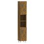 Voir la diapositive 2 : VIDAXL Armoire de bain Chene fume 30x30x179 cm Bois d'ingenierie