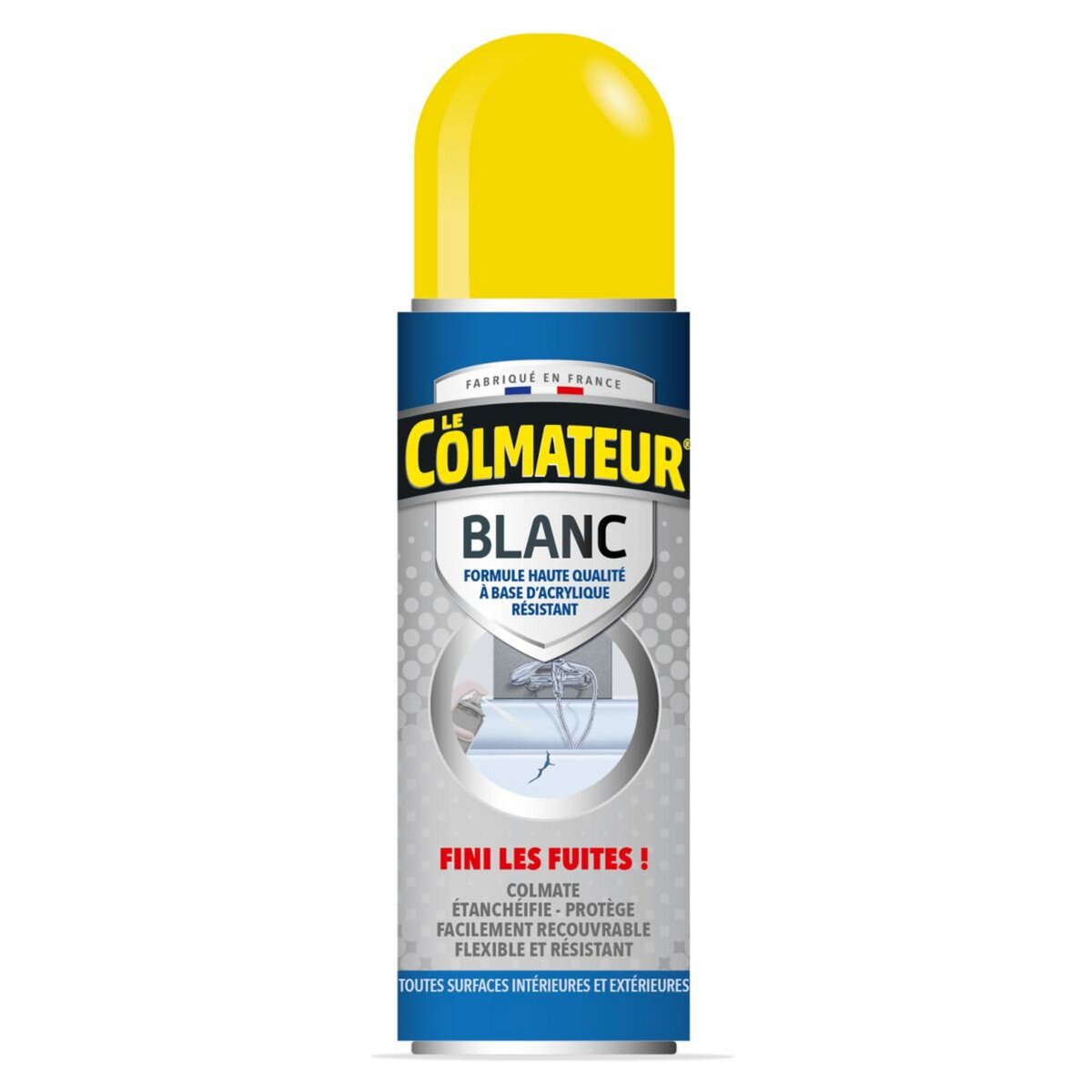 Colmateur d'étanchéité en spray couleur blanc 