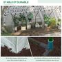 Voir la diapositive 5 : OUTSUNNY Mini serre de jardin serre à tomates 270L x 90l x 90H cm acier PE haute densité 140 g/m² anti-UV 3 fenêtres avec zip enroulables blanc