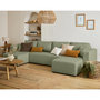 Voir la diapositive 1 : BEST MOBILIER Topaze - canapé panoramique - 7 places - convertible avec coffre - en tissu