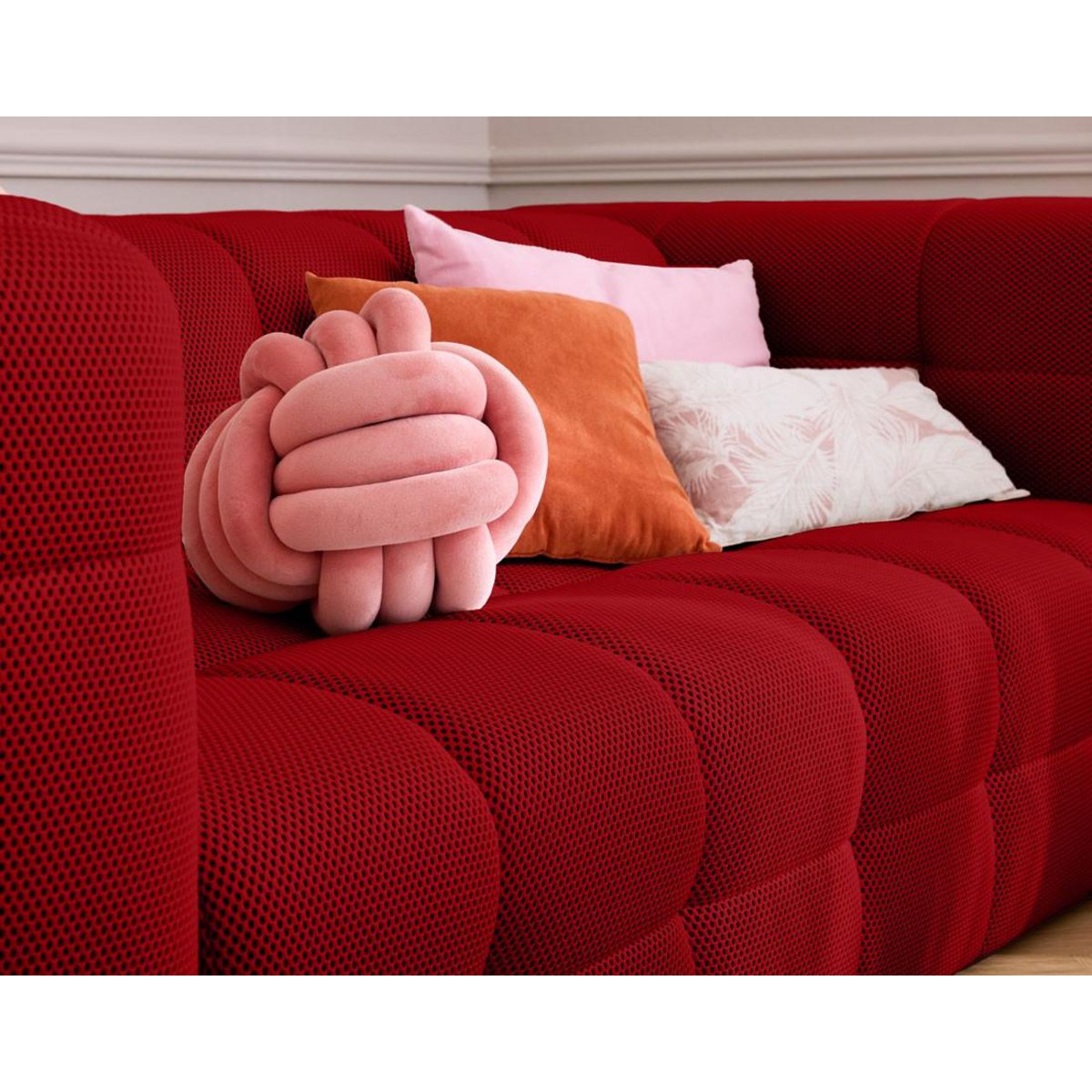 LISA DESIGN Suzano - canapé 3 places - en tissu mailles 3d