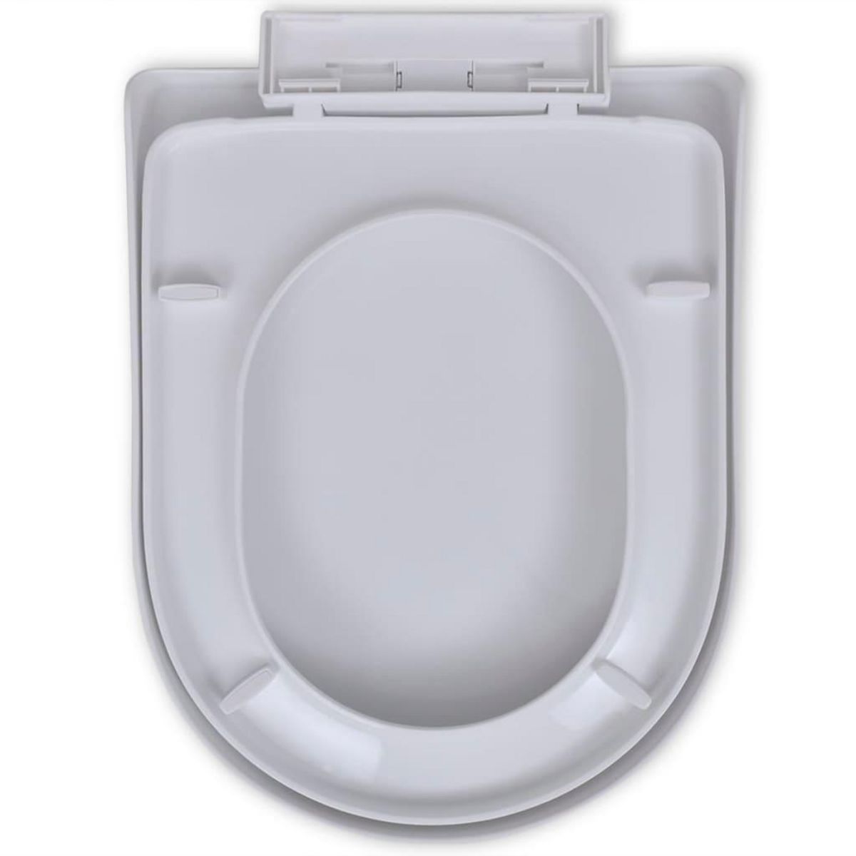 VIDAXL Abattant WC a fermeture en douceur Blanc Carre