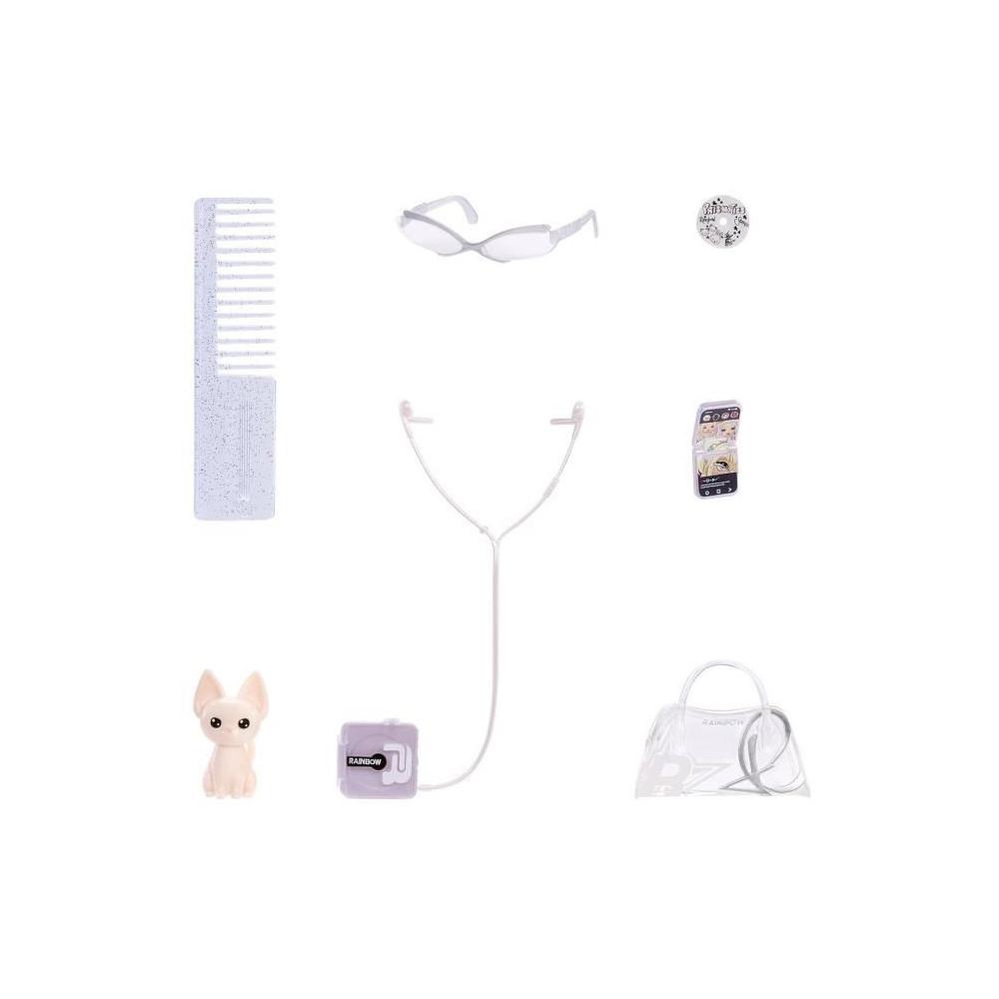 Voir la diapositive 5 : Rainbow Rainbow High Sparkle & Shine Doll- White