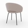 Voir la diapositive 5 : Rendez vous déco Chaise en tissu beige chiné et pieds noirs - Milly