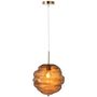 Voir la diapositive 2 : Paris Prix Lampe Suspension en Verre  Ruche  34cm Marron
