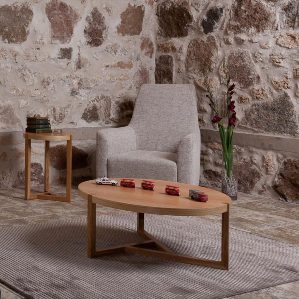 Paris Prix Table d'Appoint Design  Brentwood  55cm Chêne