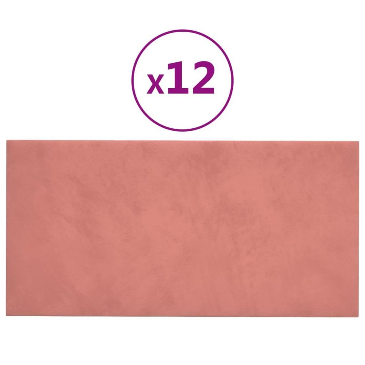 VIDAXL Panneaux muraux 12 pcs Rose 60x30 cm Velours 2,16 m²