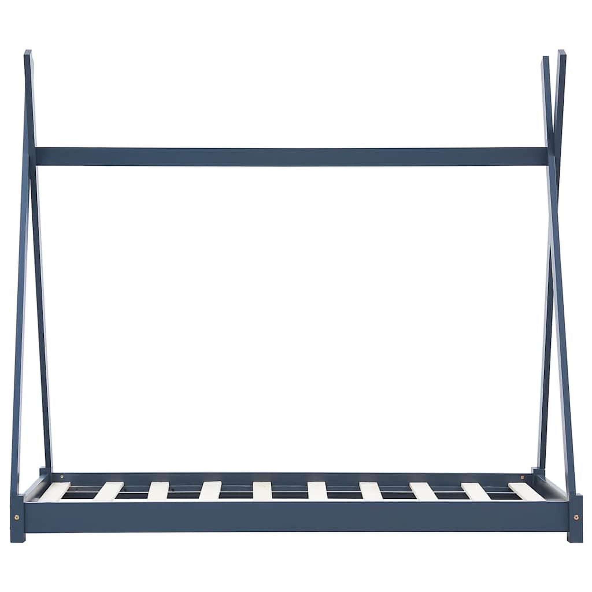 Voir la diapositive 3 : VIDAXL Cadre de lit d'enfant Gris Bois de pin massif 80x160 cm