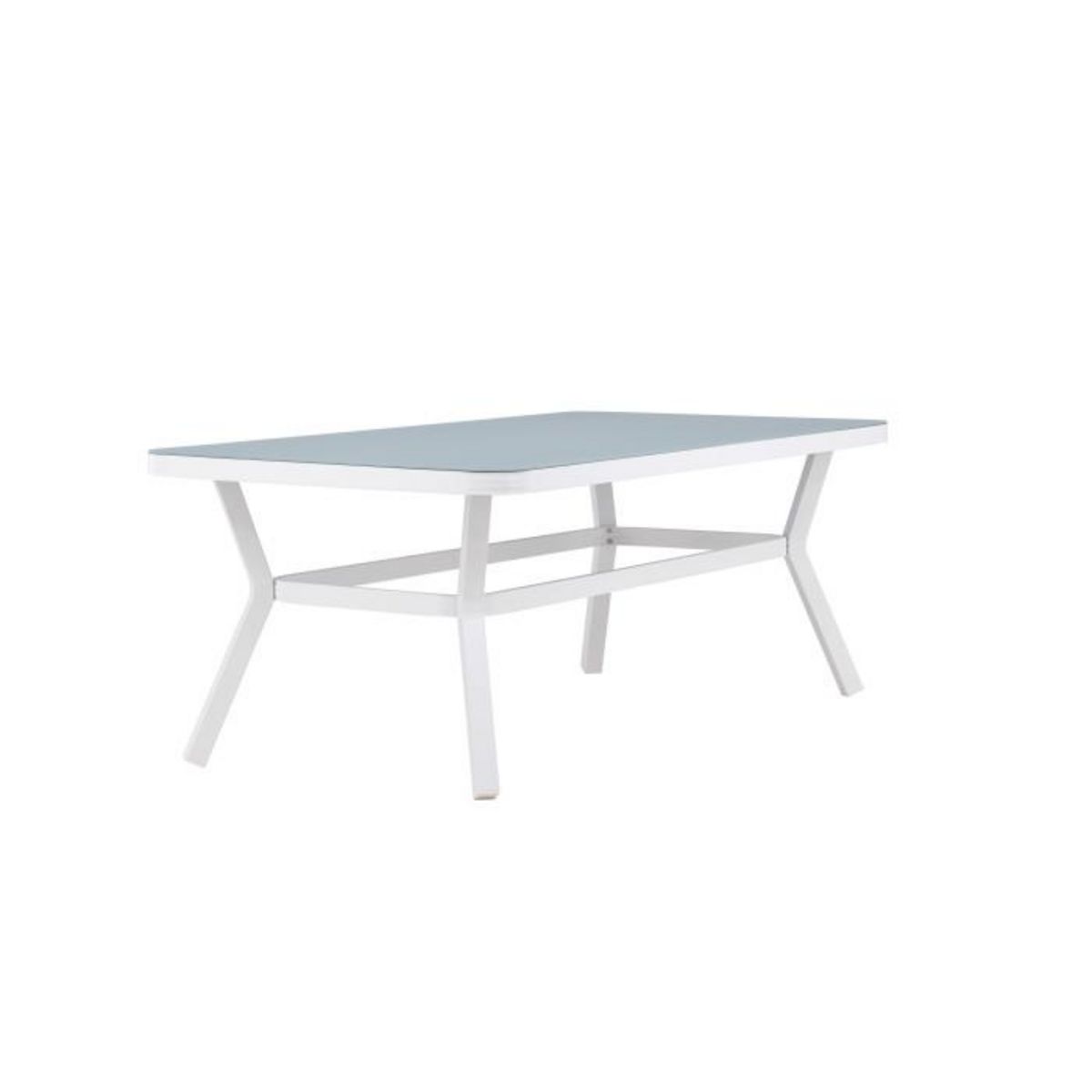Paris Prix Table de Jardin  Virya  200cm Blanc & Gris