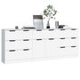 Voir la diapositive 3 : VIDAXL Buffets 3 pcs Blanc Bois d'ingenierie