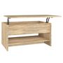 Voir la diapositive 2 : VIDAXL Table basse Chene sonoma 80x50x40 cm Bois d'ingenierie