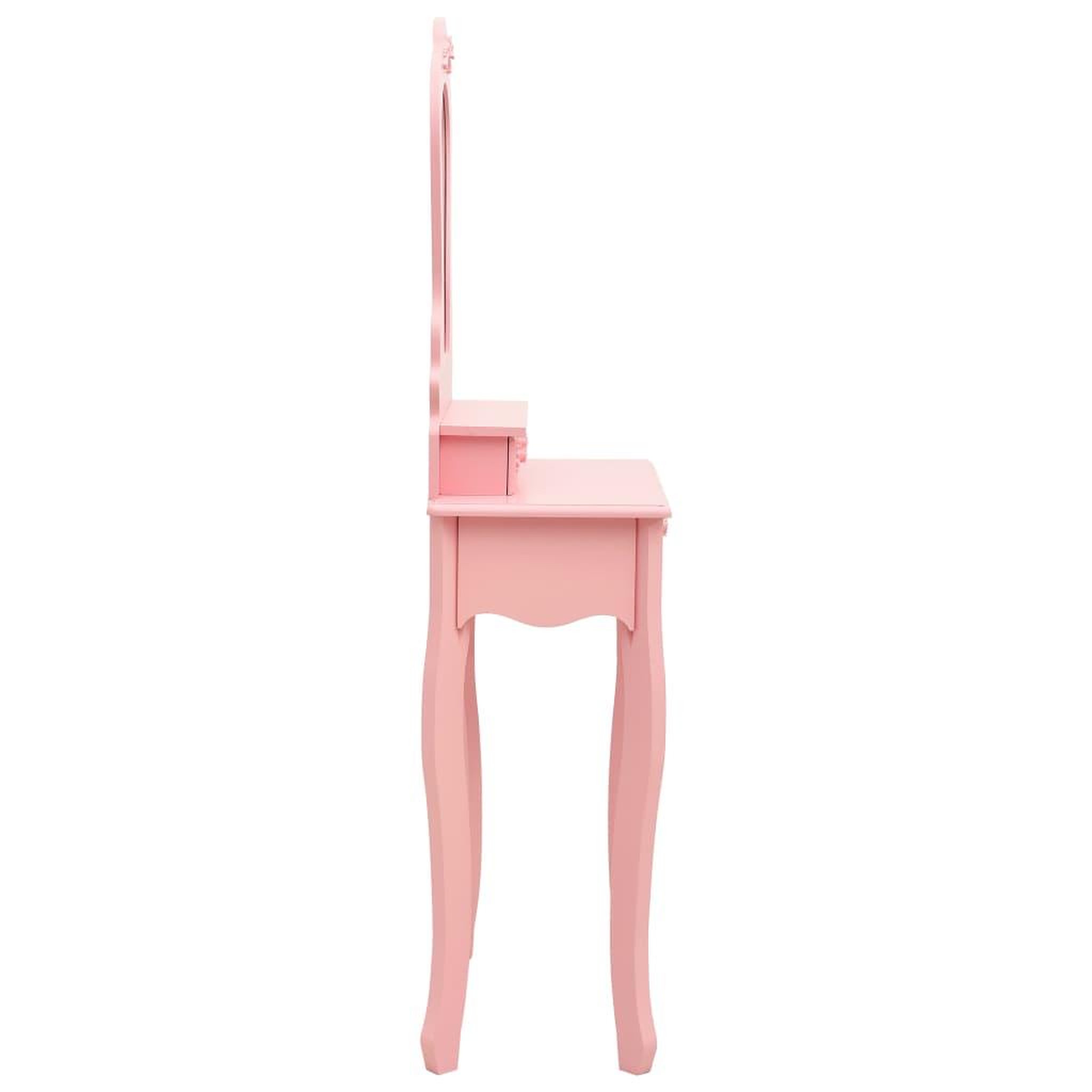 Voir la diapositive 4 : VIDAXL Ensemble de coiffeuse avec tabouret Rose 50x59x136 cm Paulownia