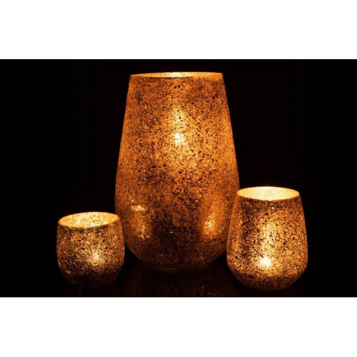 Paris Prix Photophore Éclat de Verre  Tom  12cm Or