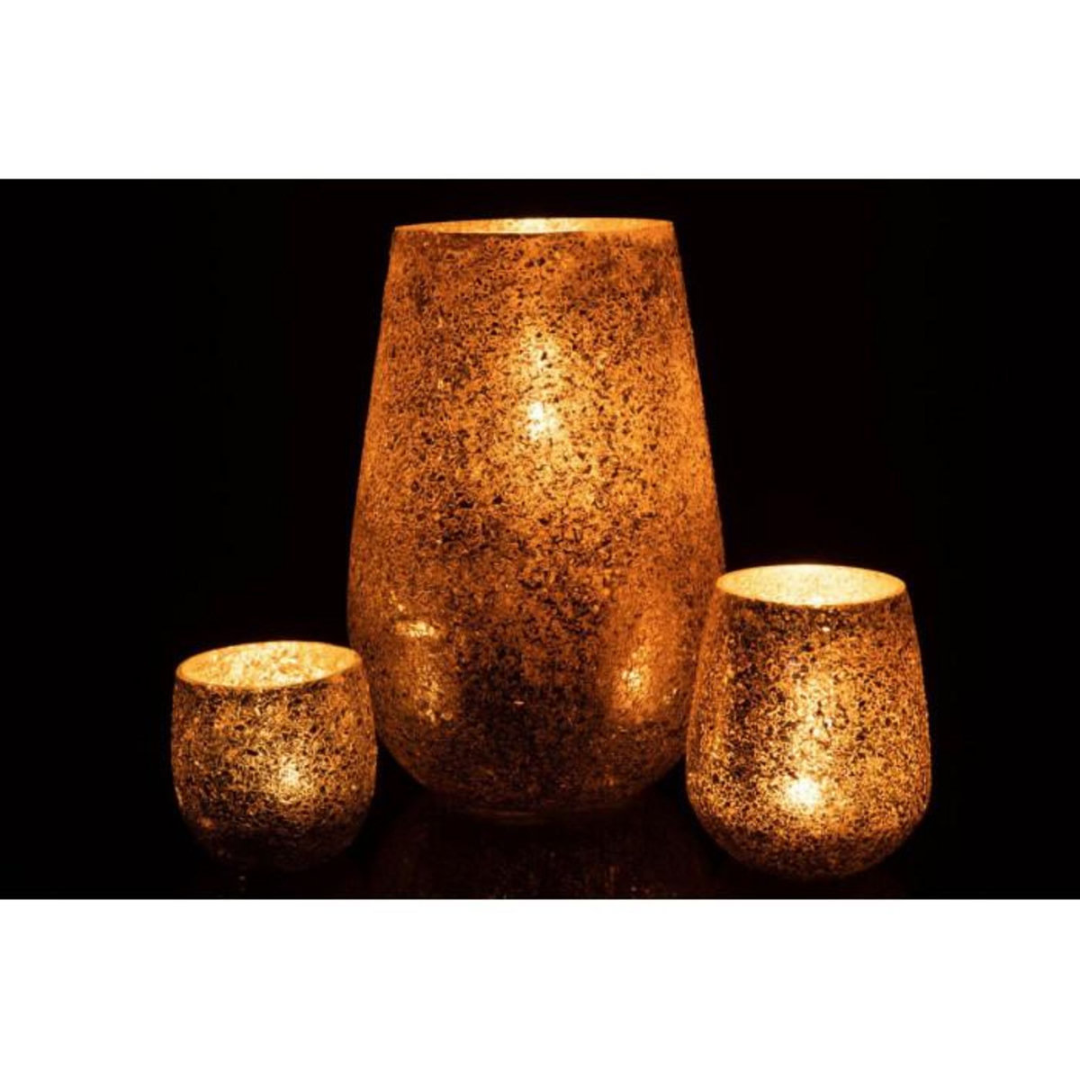 Paris Prix Photophore Éclat de Verre  Tom  12cm Or