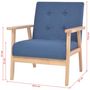 Voir la diapositive 6 : VIDAXL Fauteuil Bleu Tissu