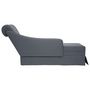 Voir la diapositive 5 : VIDAXL Fauteuil long et traversin accoudoir droit gris fonce velours