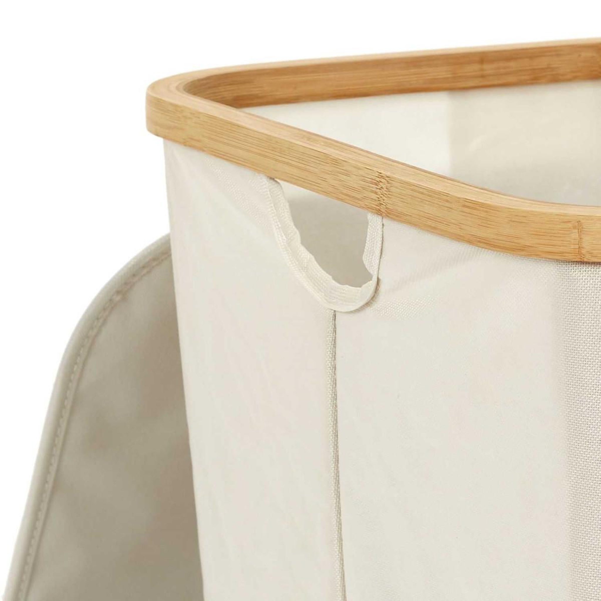 Voir la diapositive 4 : The Home Deco Factory Panier de rangement carré  cerclage  38cm beige