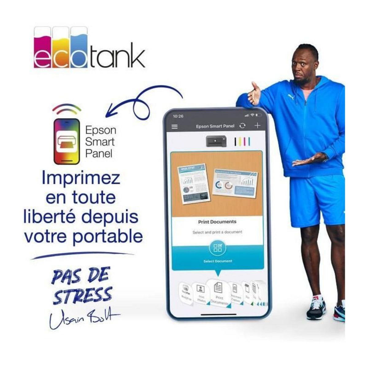 Epson Imprimante multifonction A4 - EPSON - Ecotank ET-2860 - Wi-Fi - Equipée de réservoirs d'encre