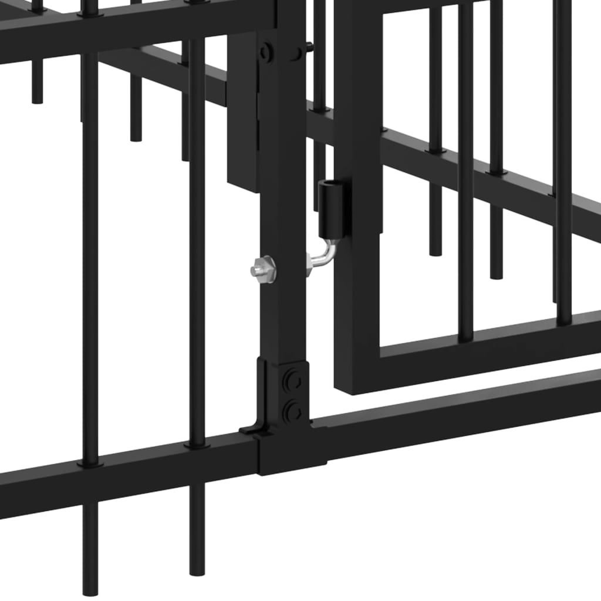 Voir la diapositive 5 : VIDAXL Chenil d'exterieur pour chiens Acier 94,09 m²