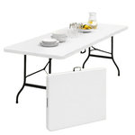 ID MARKET Table pliante d'appoint portable 180 CM pour camping ou réception