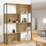 Voir la diapositive 4 : ID MARKET Etagère bibliothèque modulable DETROIT séparateur d'angle extensible design industriel 170 cm