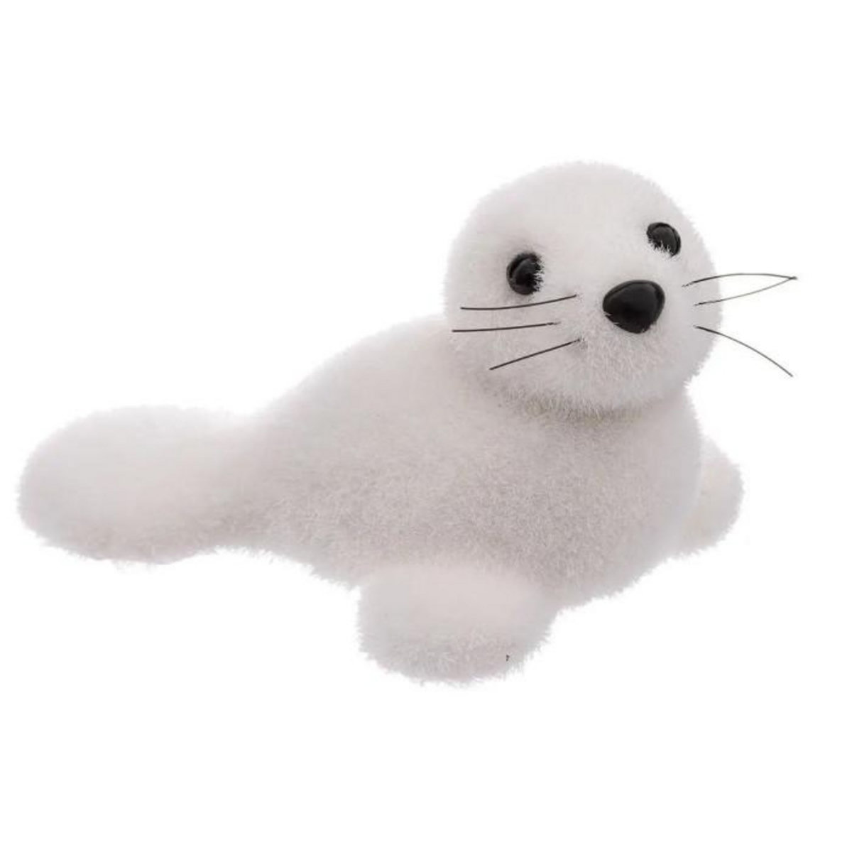 ATMOSPHERA Statuette Déco Bébé Phoque  Manteau  16cm Blanc