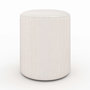 Voir la diapositive 5 : Rendez vous déco Pouf rond en velours côtelé beige-Lily