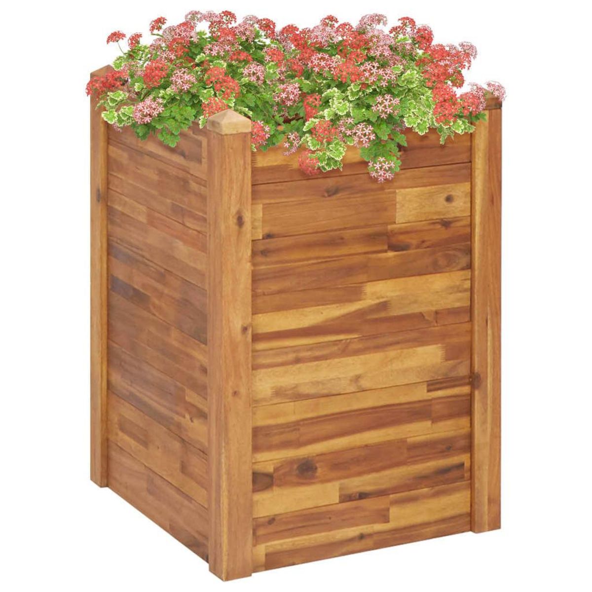 VIDAXL Lit sureleve de jardin 60x60x84 cm Bois massif d'acacia