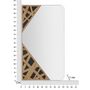 Voir la diapositive 6 : Paris Prix Miroir Mural Déco  Angle  90cm Naturel & Noir