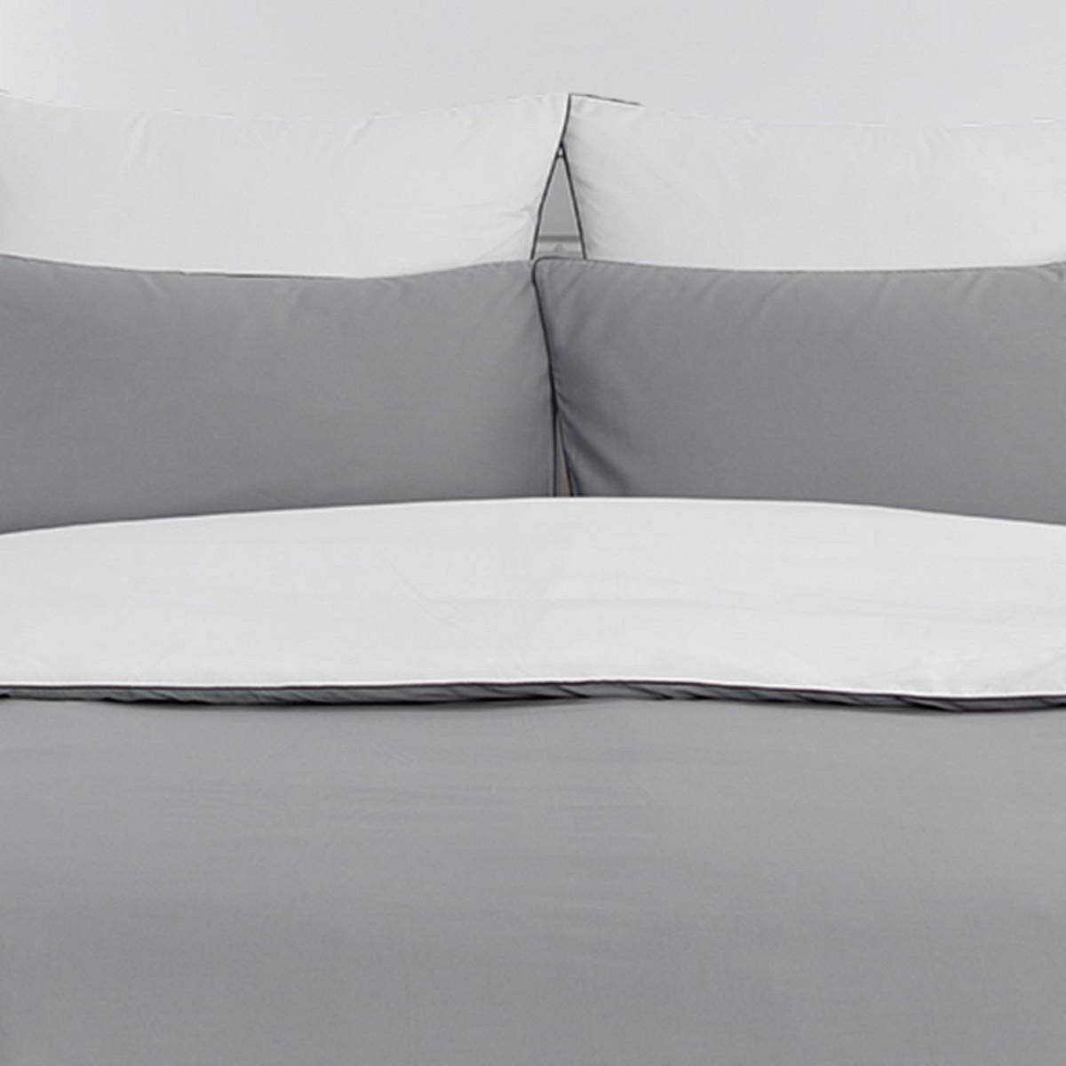 Sensei Maison Housse de couette bicolore en percale coton DOZMARY