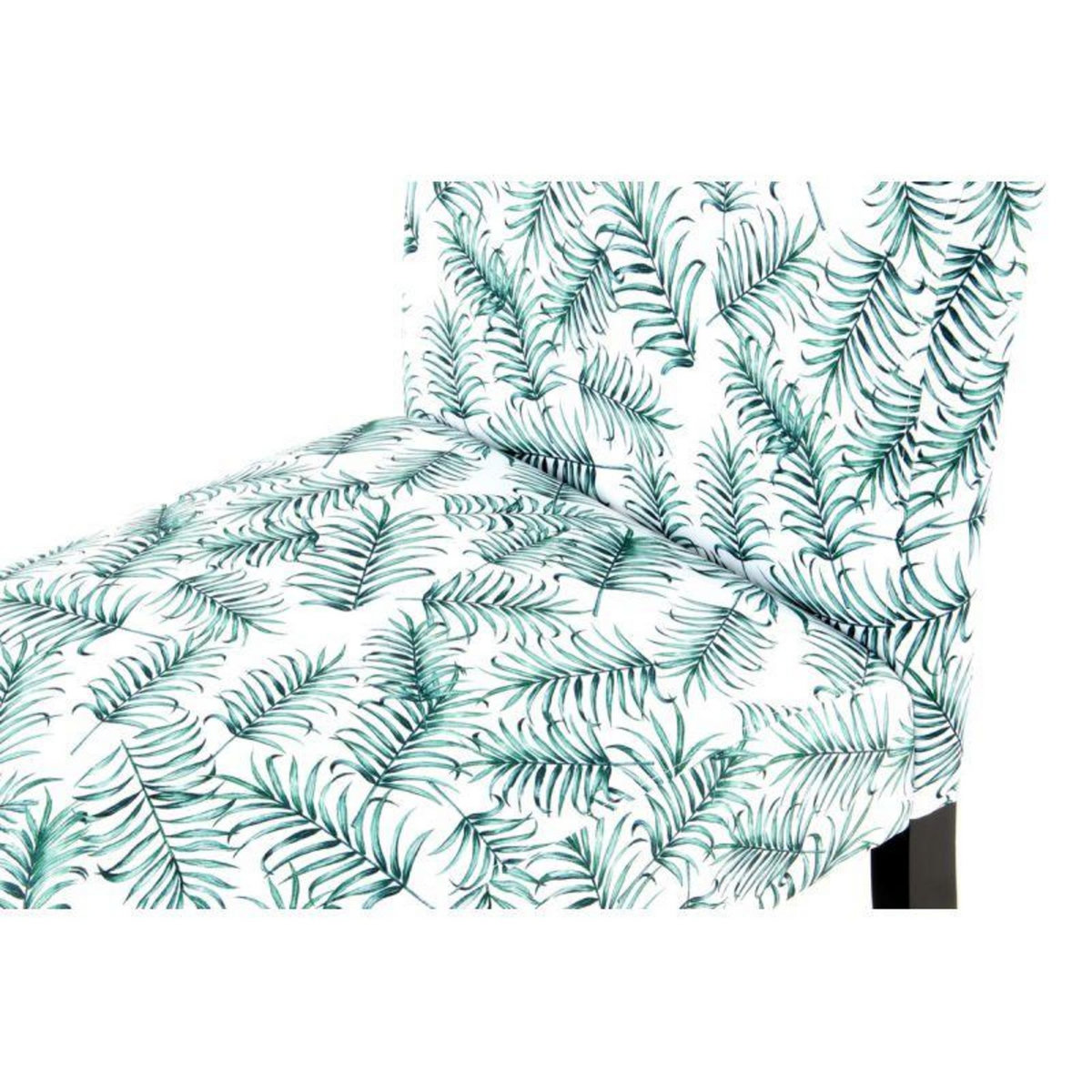 Paris Prix Fauteuil Design Imprimé  Indira  92cm Blanc & Vert